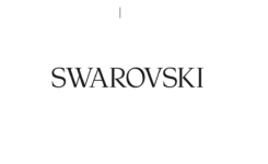 Swarovski logo i sort